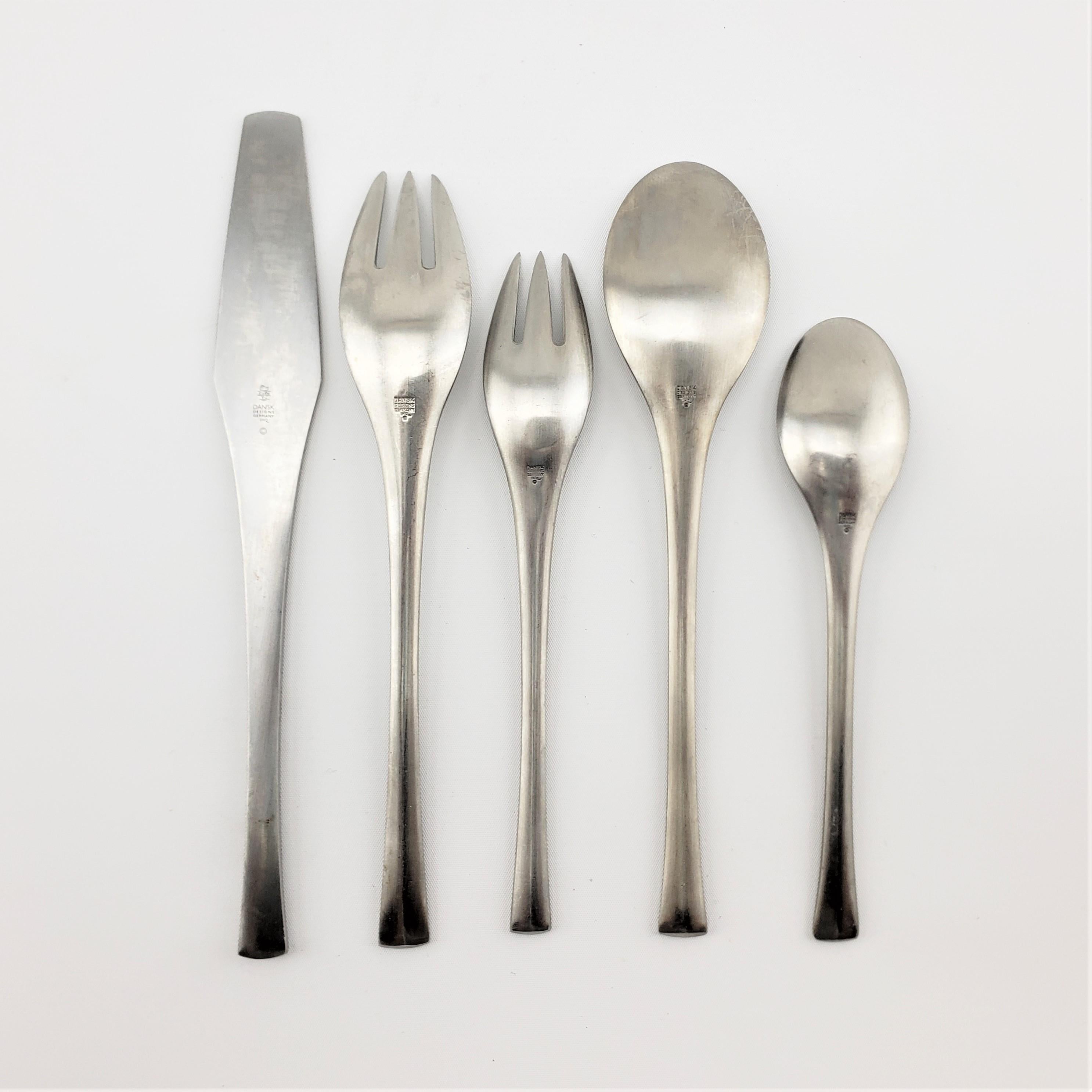 36 Piece Mid-Century Modern Odin by Dansk Germany Stainless Steel Flatware Set In Good Condition In Hamilton, Ontario