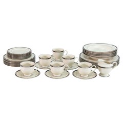 Vajilla de 36 piezas de porcelana de platino Hancock de la Colección Presidencial de Lenox