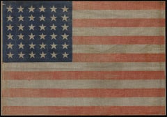 36-Star American Printed Parade Flag, Circa 1865-1867
