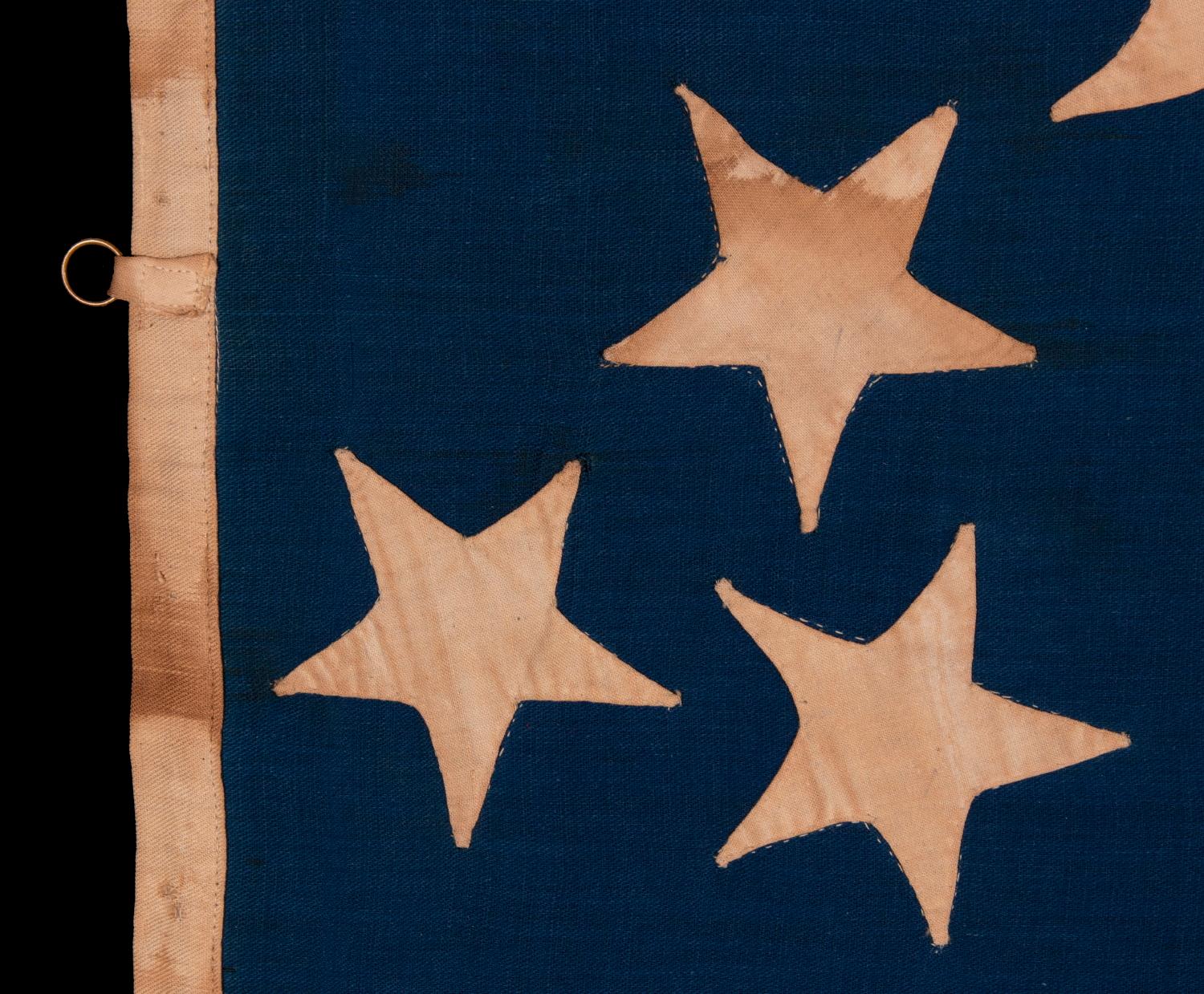 American 36 Star Antique Flag, Nevada Statehood, with Stars in the 