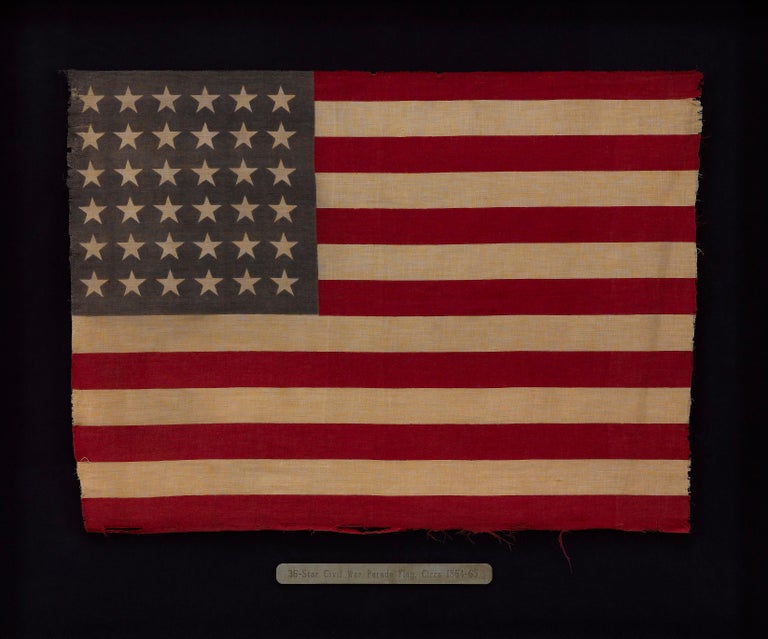 American 36-Star Civil War Parade Flag, Circa 1864-5 For Sale