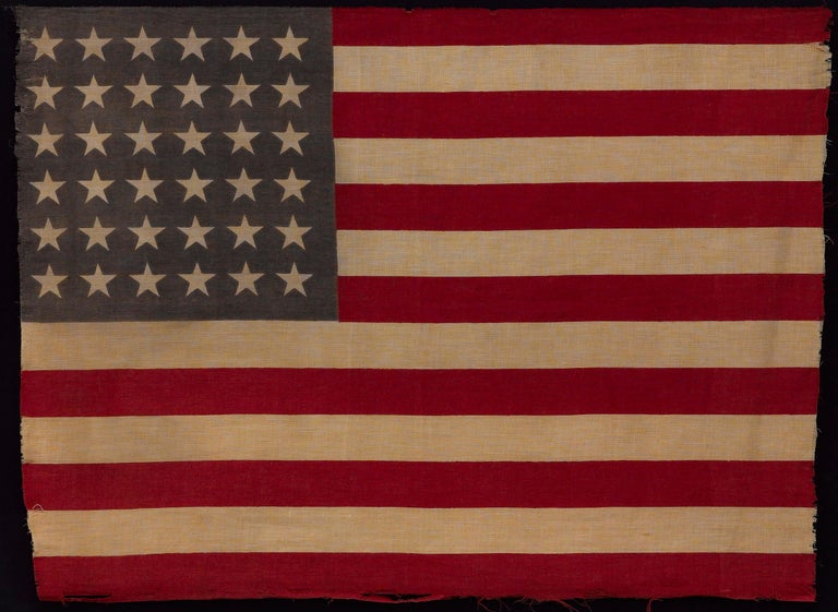 36-Star Civil War Parade Flag, Circa 1864-5 In Good Condition For Sale In Colorado Springs, CO
