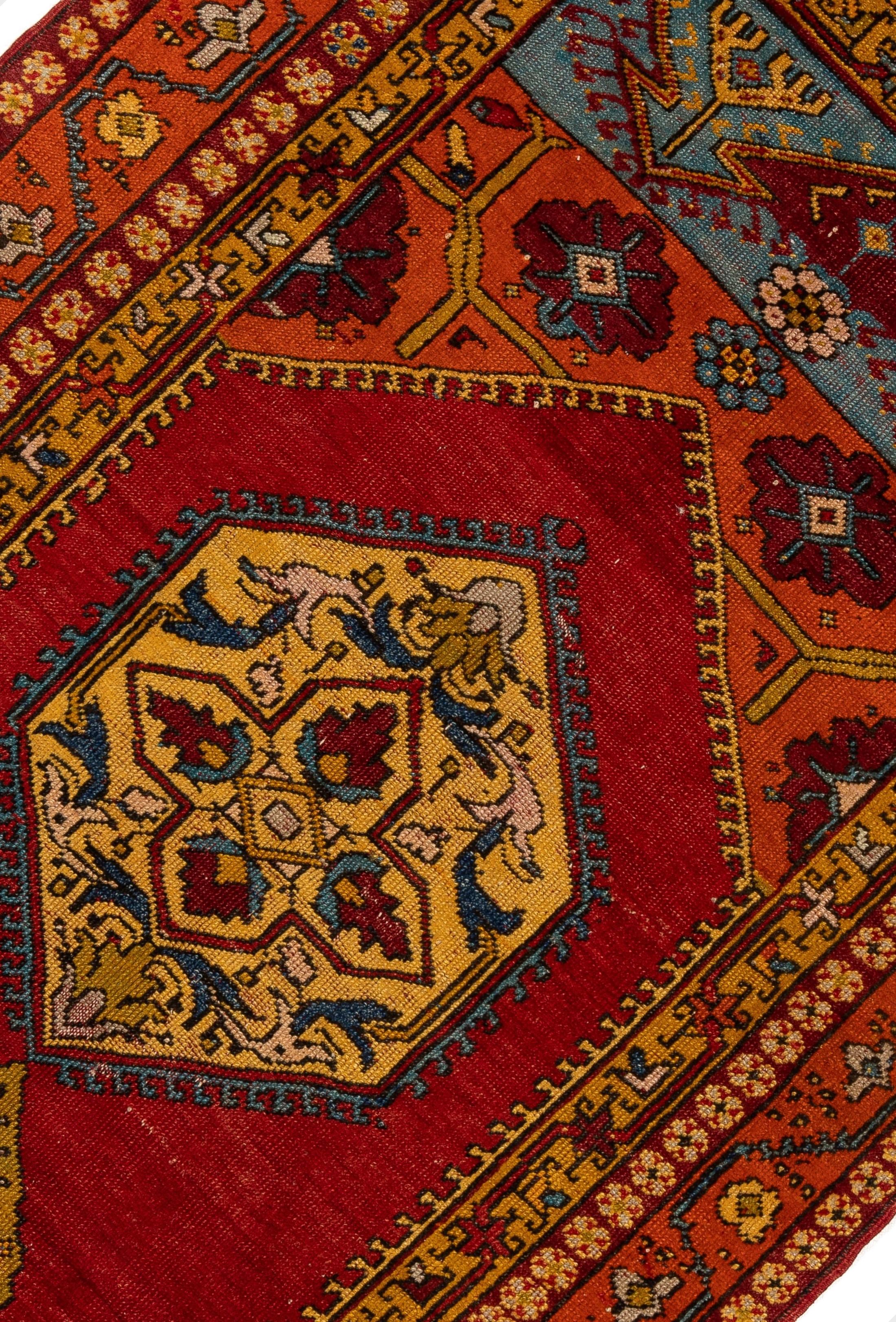 Turkish Antique Central Anatolian Prayer Rug, circa 1900 For Sale