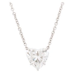 3.60 Carat GIA Certified Heart Shape Diamond Necklace