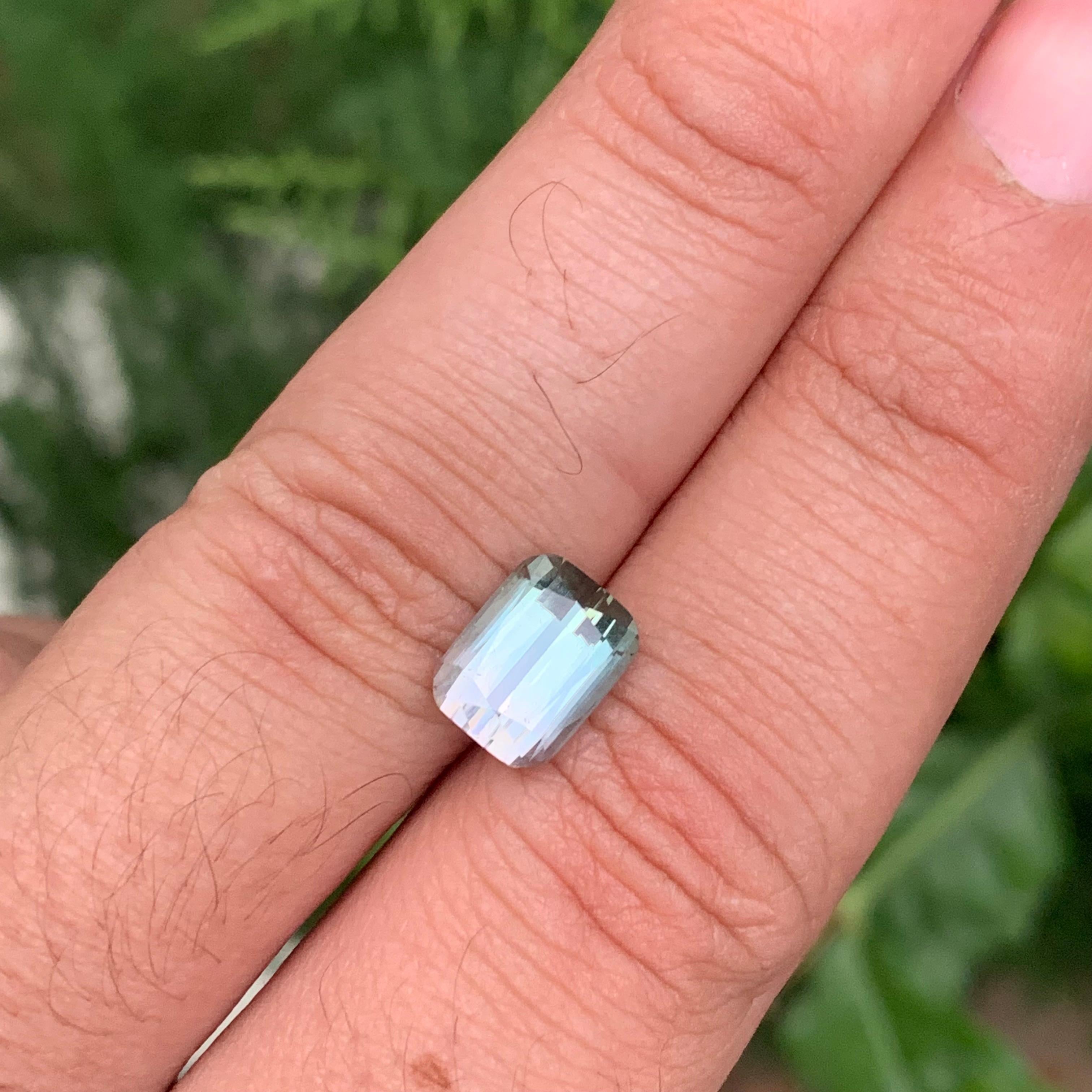 3.60 Carat Natural Loose Bi Colour Tourmaline Cushion Shape Gem en vente 4