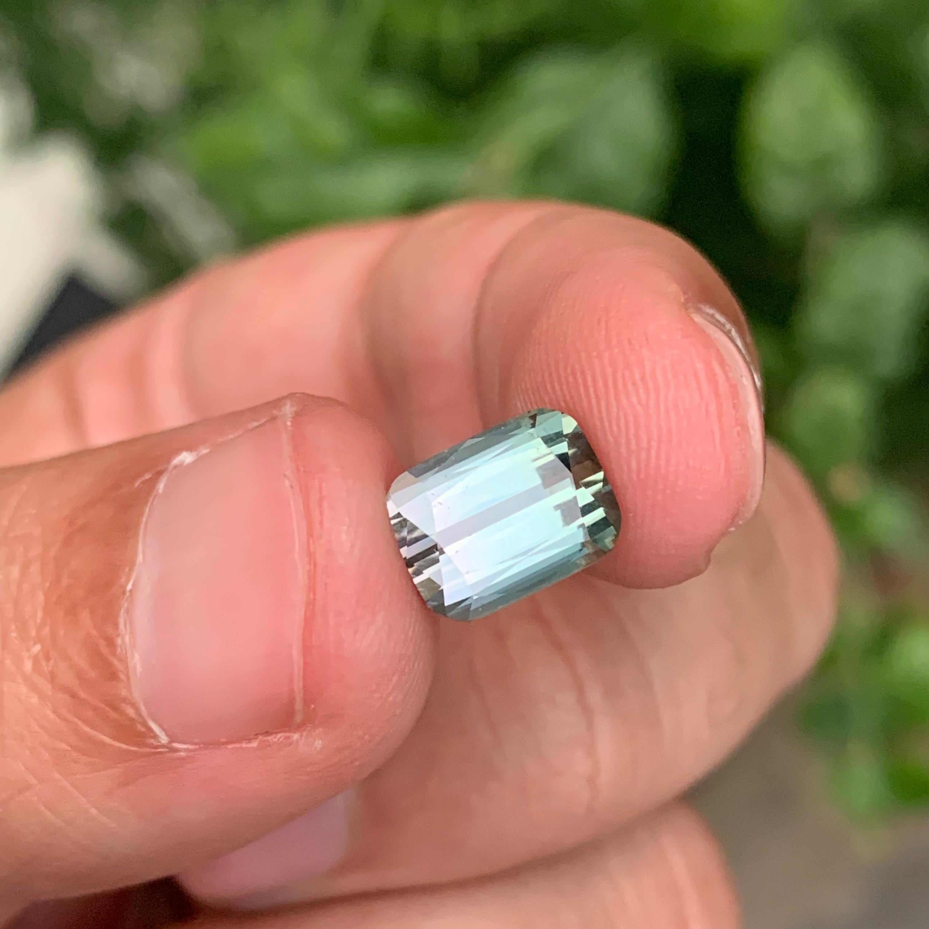 3.60 Carat Natural Loose Bi Colour Tourmaline Cushion Shape Gem en vente 2