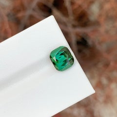 3.60 Carat Natural Loose Blue Green Tourmaline Cushion Shape Gemstone