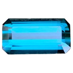 Gemma afghana di tormalina naturale sfusa dai toni blu, taglio smeraldo, 3,60 carati
