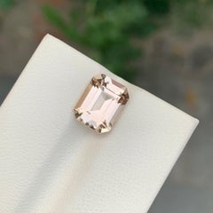 3.60 Carat Natural Loose Golden Topaz Emerald Shape Gemstone
