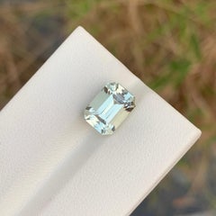 3.60 Carat Natural Loose Green Amethyst / Prasiolite Emerald Shape Gemstone