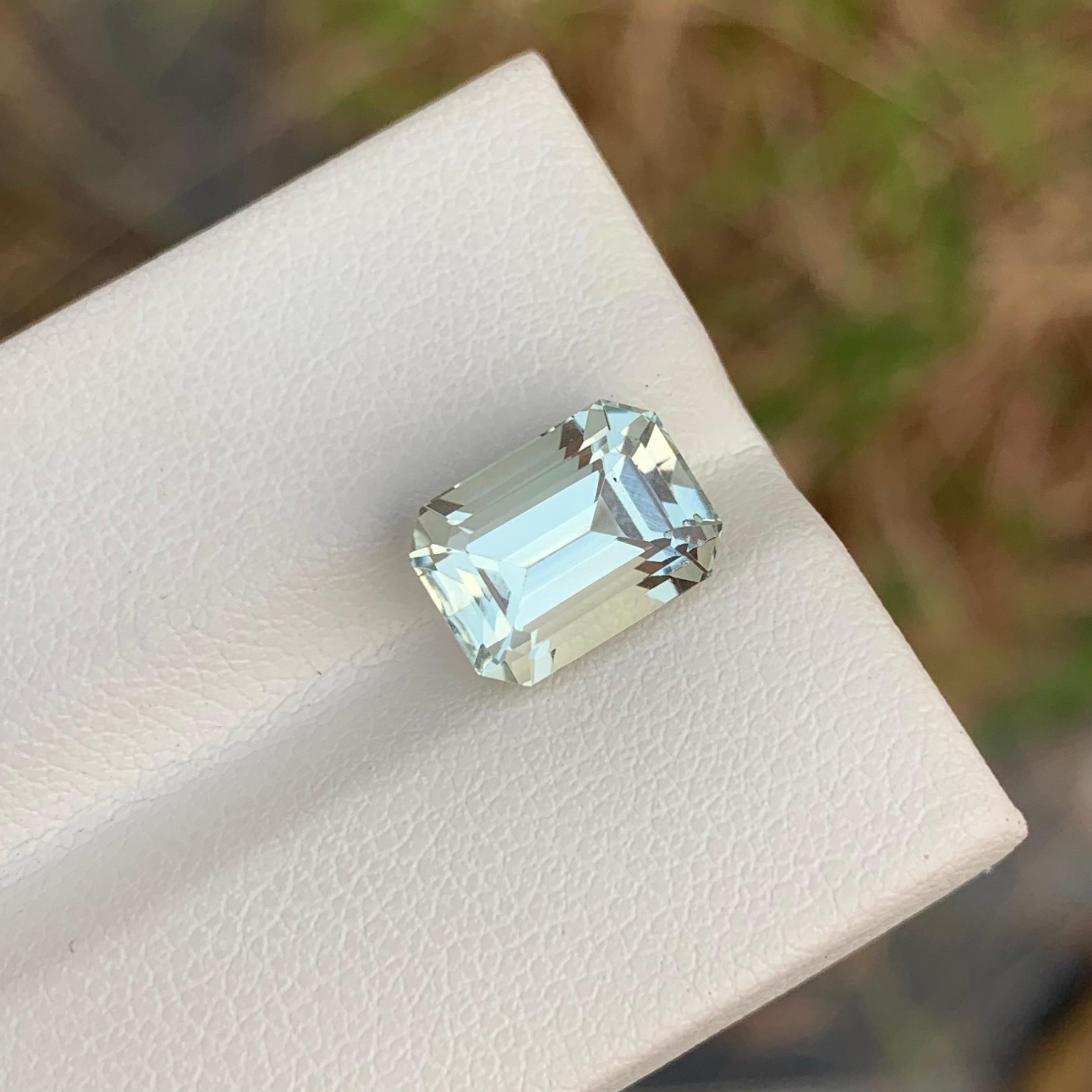 3,60 Karat Natürlicher loser grüner Amethyst / Prasiolith Smaragd Form Edelstein im Angebot 1