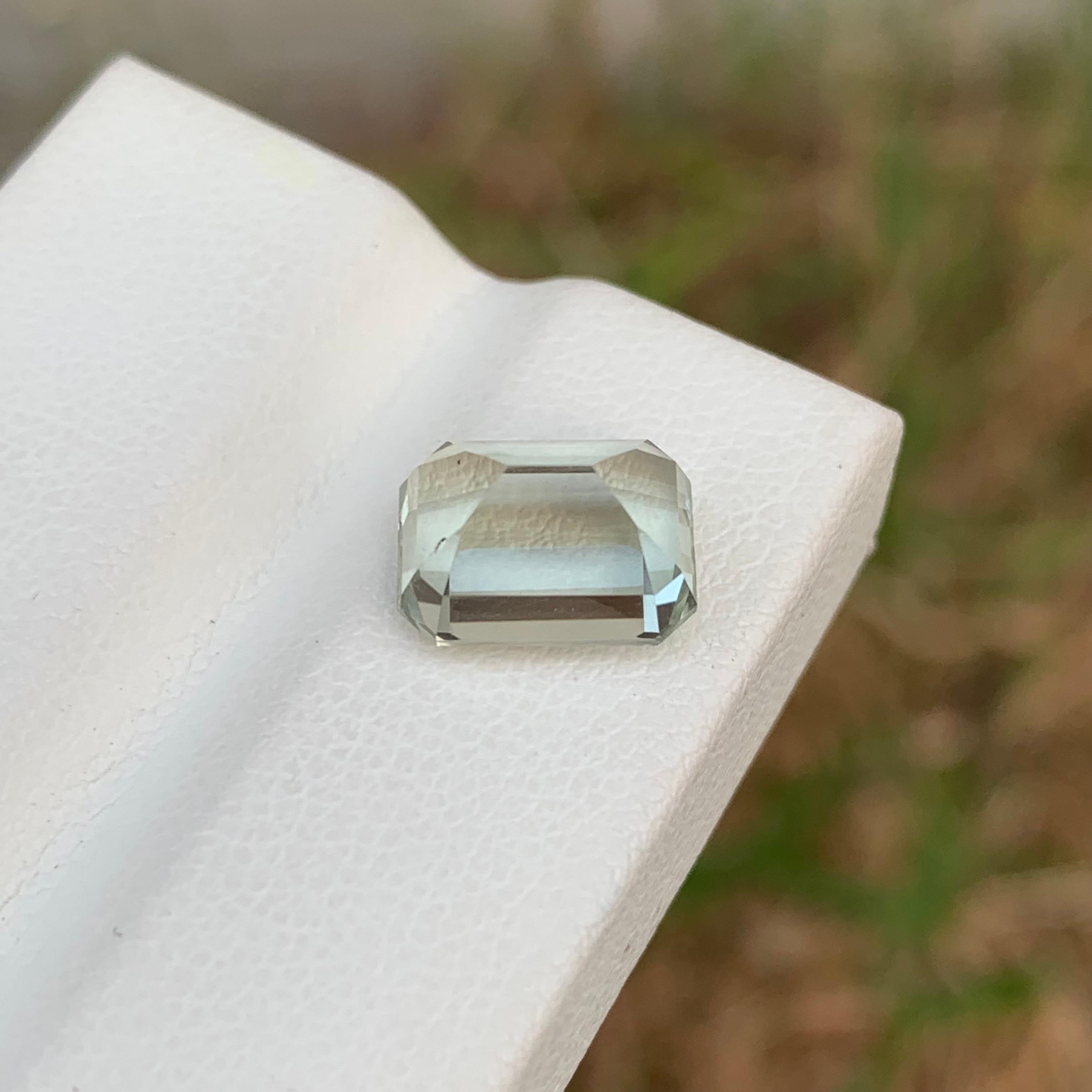 3,60 Karat Natürlicher loser grüner Amethyst / Prasiolith Smaragd Form Edelstein im Angebot 2