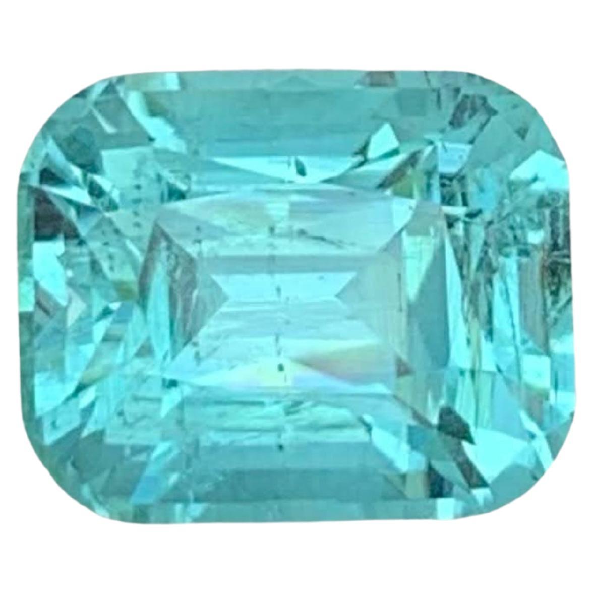 3.60 Carat Natural Loose Lagoon Tourmaline Stone Cushion Cut Afghan Gemstone