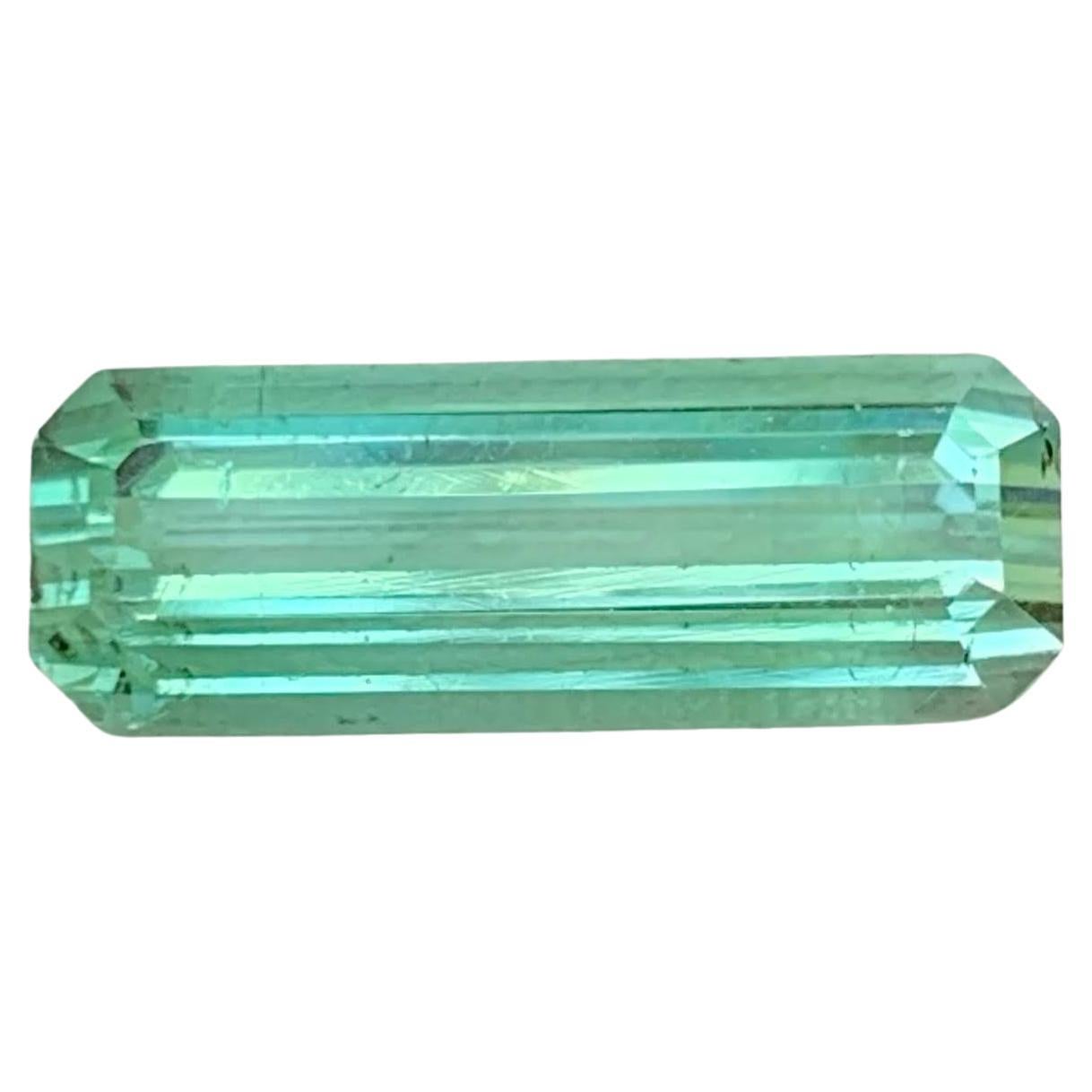 3.60 carati di tormalina verde chiaro naturale sfusa con taglio a smeraldo Gemma afgana in vendita