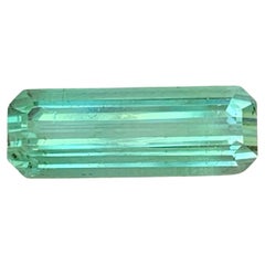 3.60 carati di tormalina verde chiaro naturale sfusa con taglio a smeraldo Gemma afgana