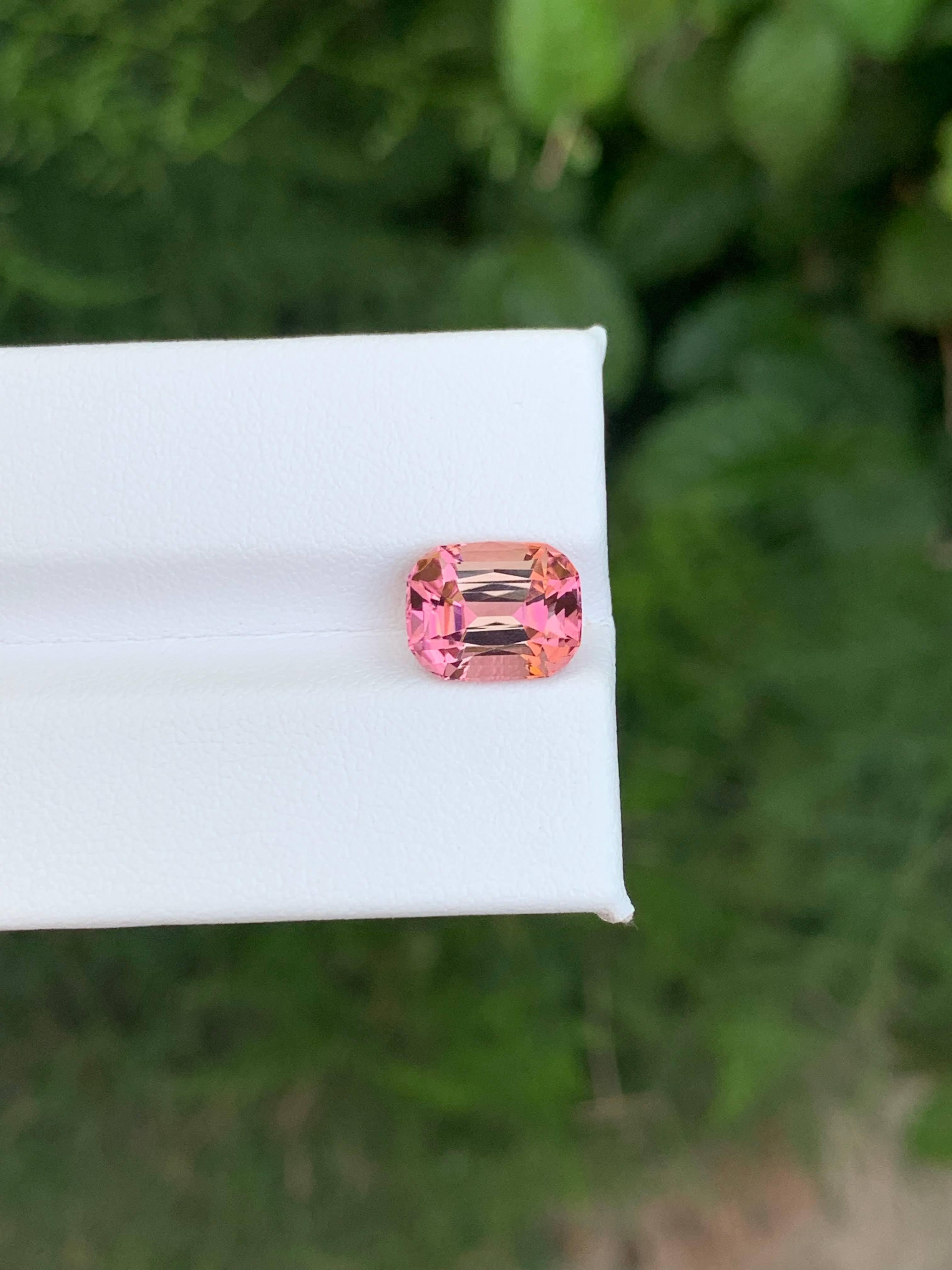 3,60 Carati di tormalina rosa pesco naturale sciolta con taglio a cuscino Gemma afgana in vendita 5