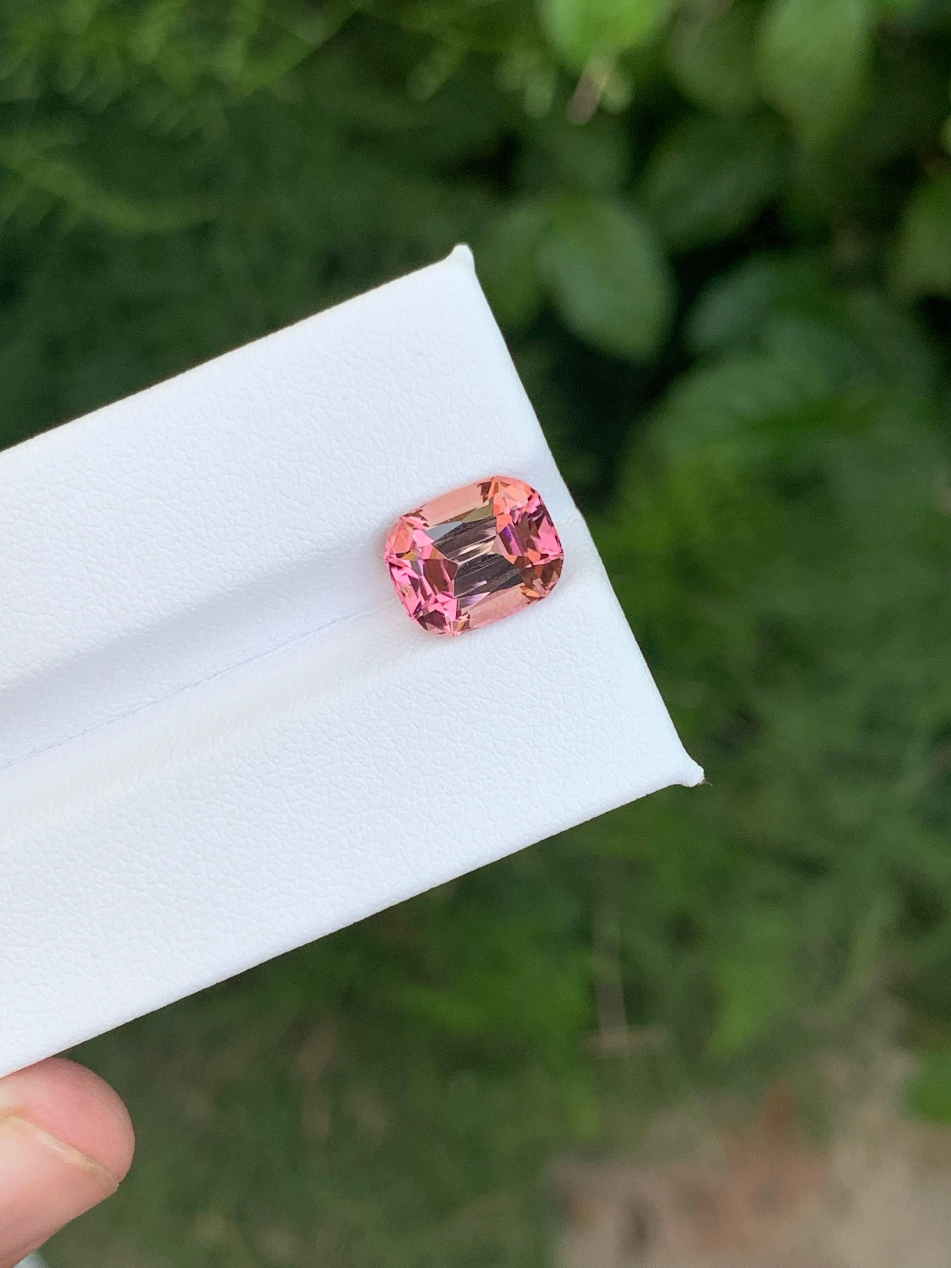 3,60 Carati di tormalina rosa pesco naturale sciolta con taglio a cuscino Gemma afgana In condizioni Nuovo in vendita a Bangkok, TH
