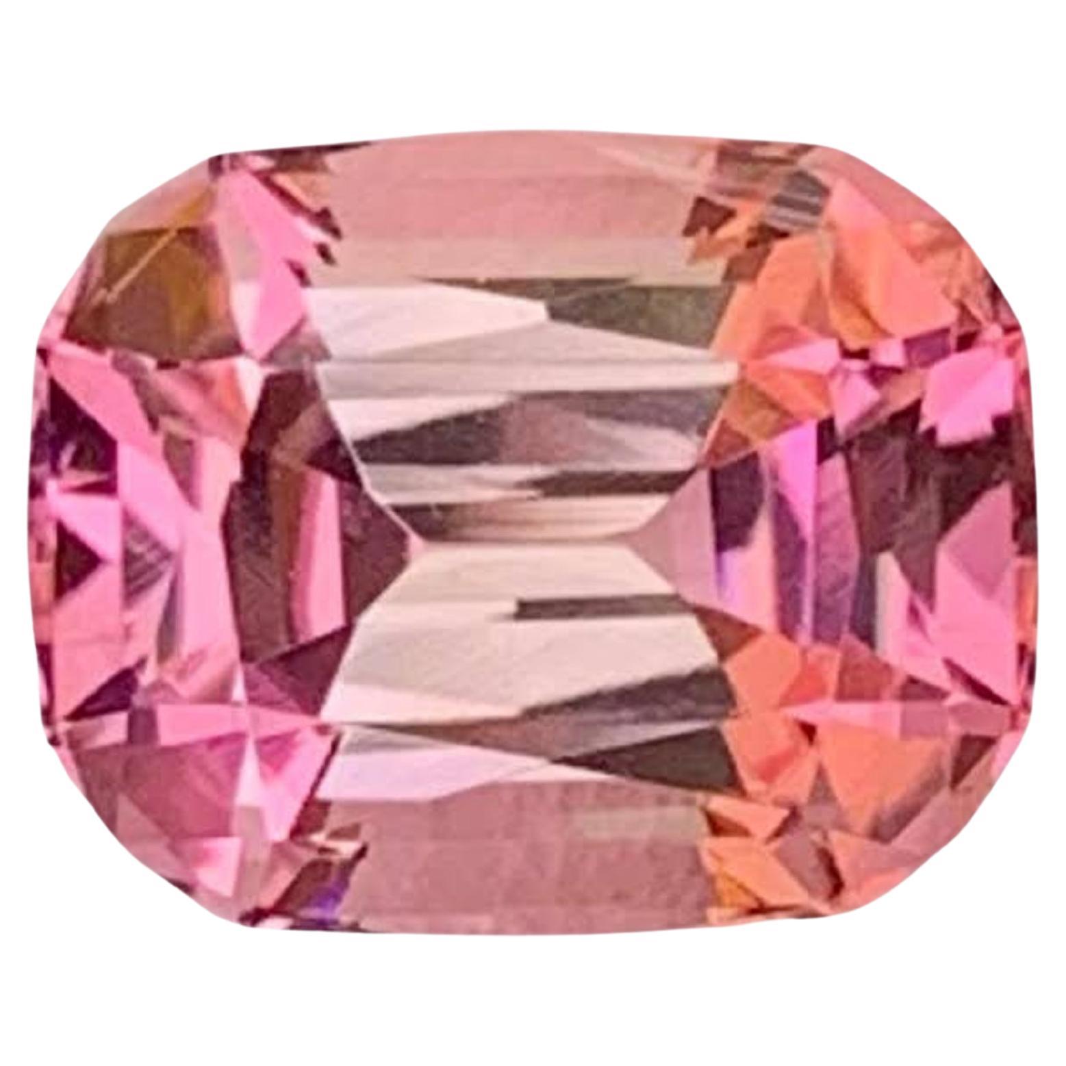 3,60 quilates de turmalina rosa melocotón natural suelta talla cojín gema afgana