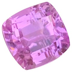3.60 Carat Natural Loose Pink Kunzite Cushion Shape Gem For Jewellery
