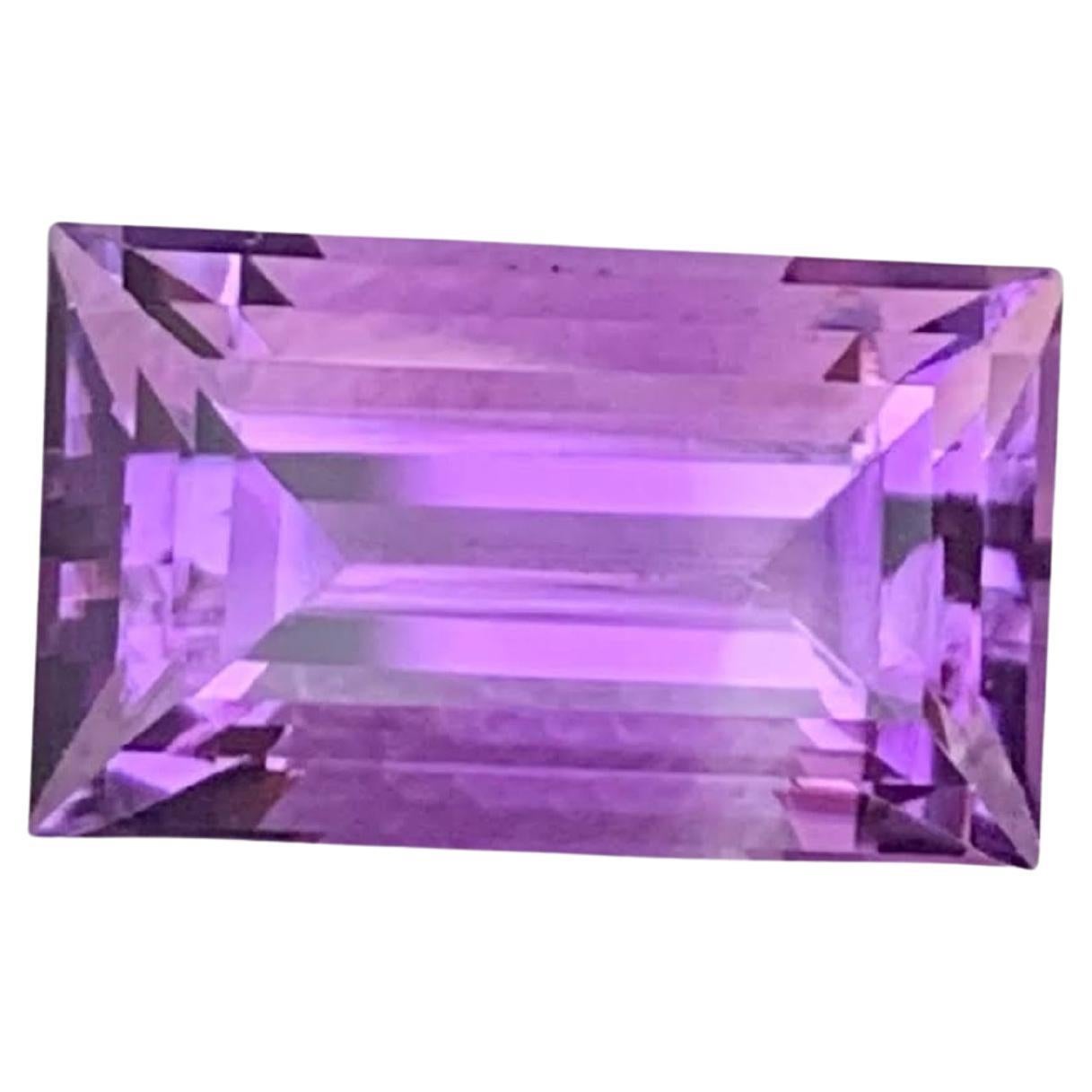 3.60 Karat Natürlicher Loser Lila Amethyst Stein Baguette Schliff Brasilianischer Edelstein