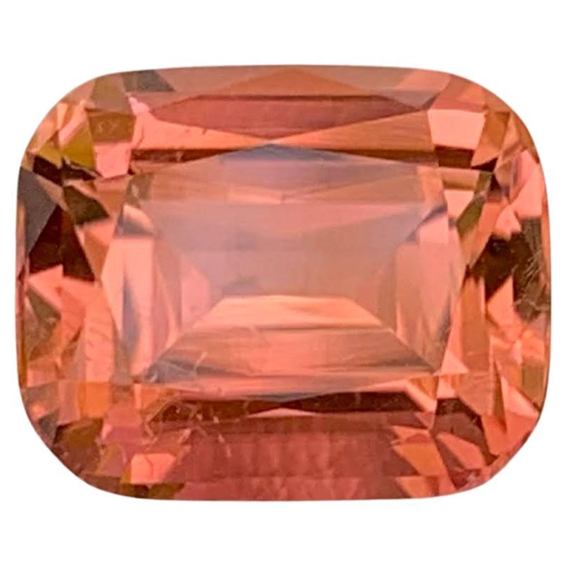 3,60 Carati Pianta di tormalina rosa pesco taglio a cuscino Gemma afgana