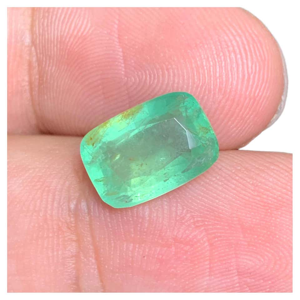 Beryl Cost Green Beryl Ring Gem Princess Cut 15.52 Carat Unset Loose Gemstone For ...