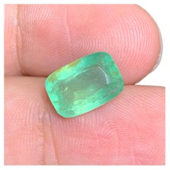 Vintage 3.60 Carats Natural Loose Light Green Emerald Beryl Ring Gemstone 