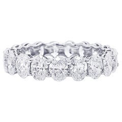 3.60 carats Oval Eternity Band 14K Gold