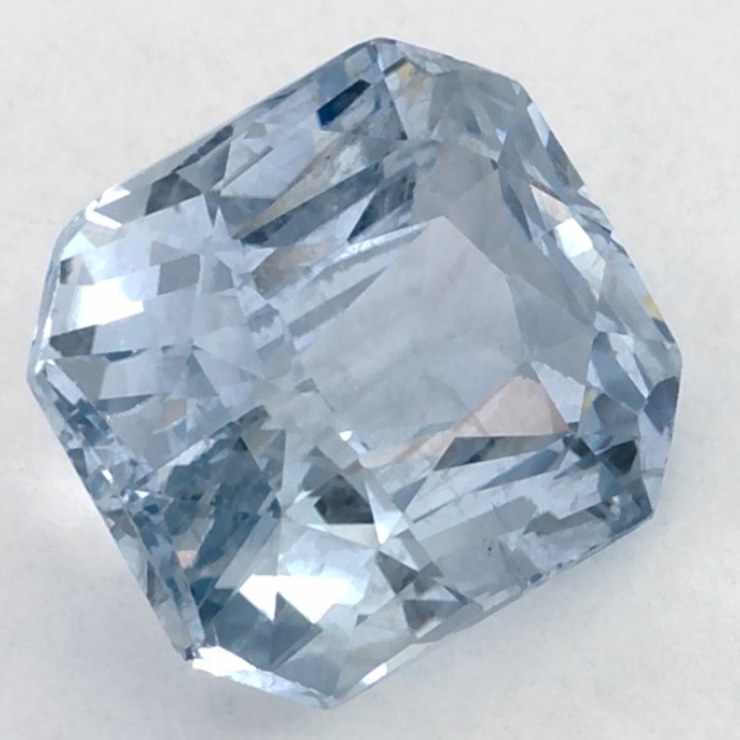 Taglio smeraldo 3.60 carati di zaffiro blu ottagonale sfuso in vendita