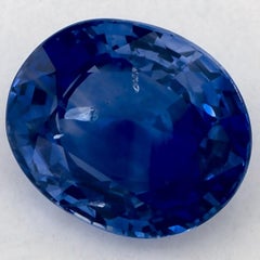 3.60 Karat Blauer Saphir Oval Loser Edelstein