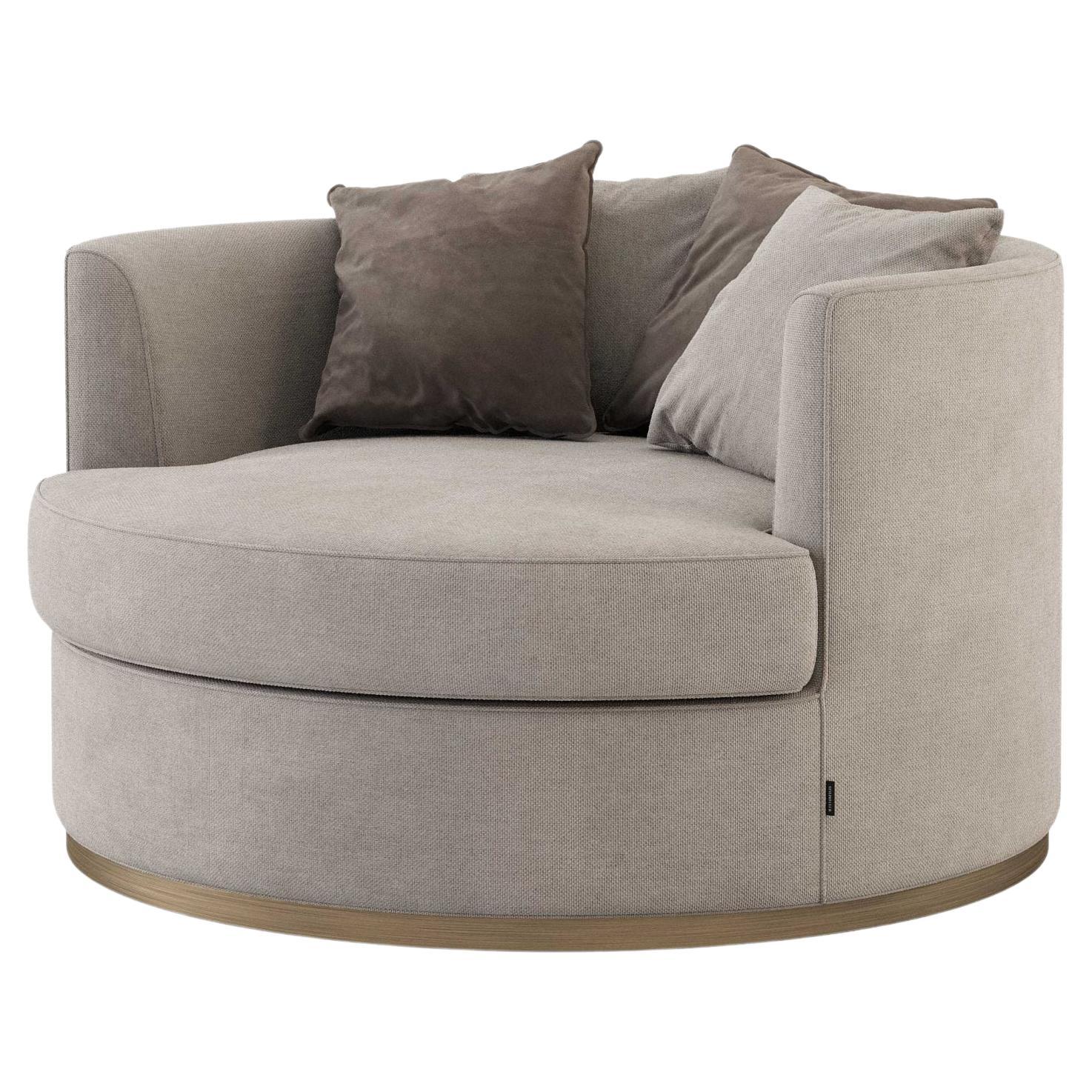 360° Rotating Oversized Armchair In Custom Velvet Colors For Sale