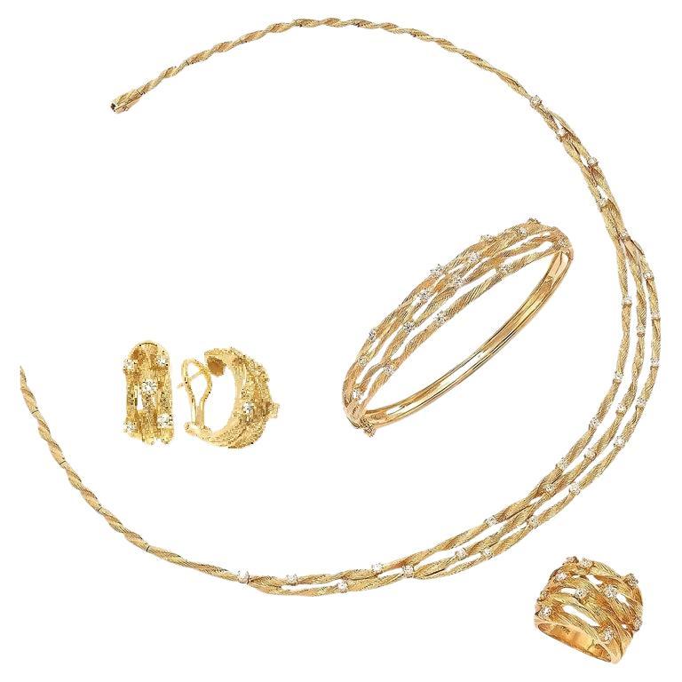 $36000 / NEW / EFFY D'Oro Vine 4.25 CT Diamond complete set / 14K Yellow Gold