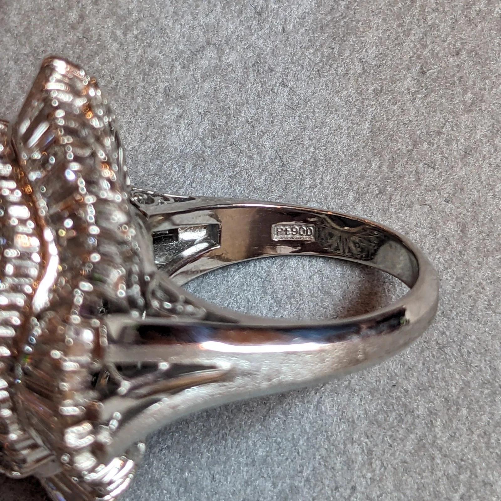 Bague saphir étoilé et diamant de 36,02 carats en platine en vente 6