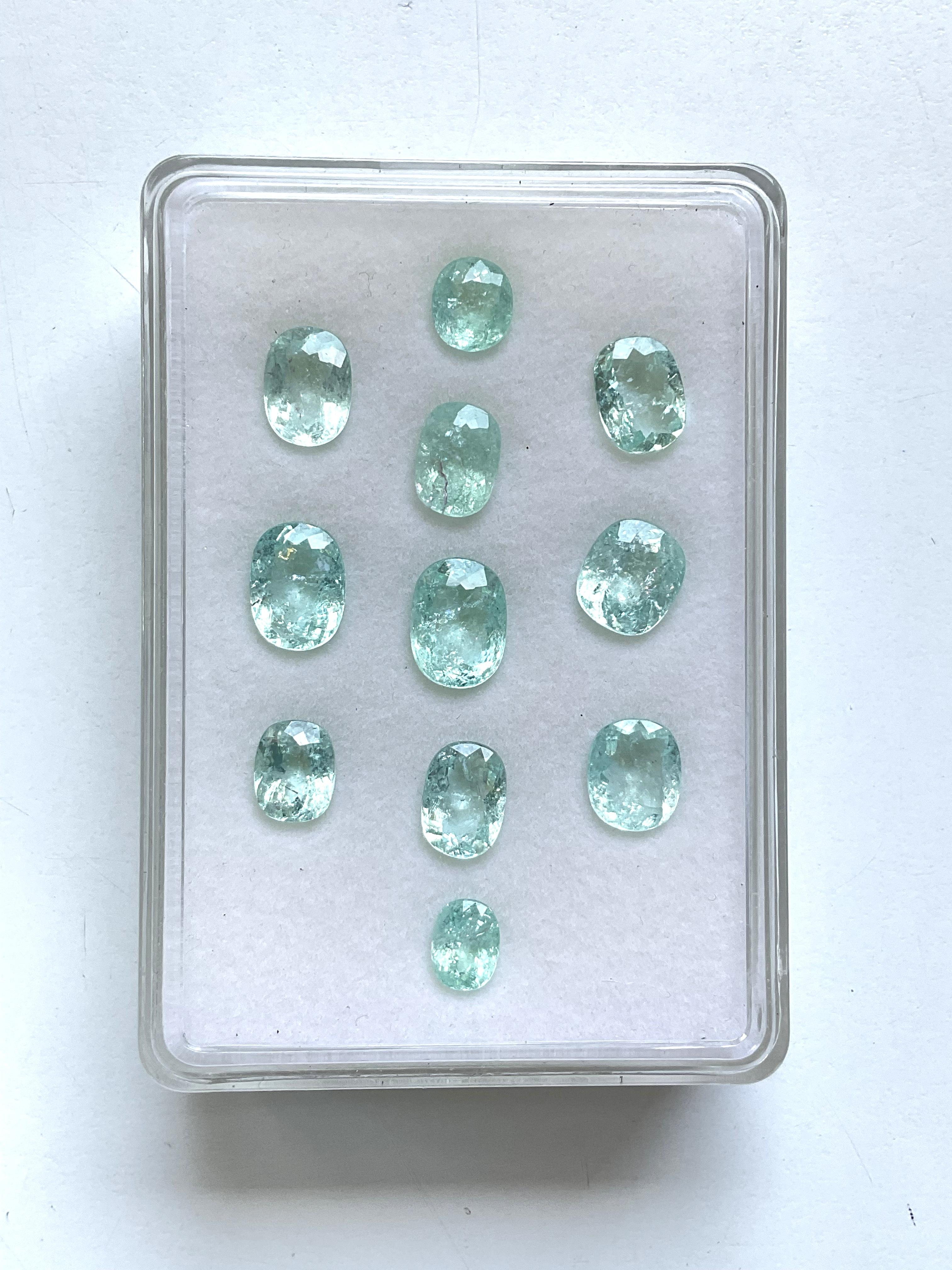 36.04 Carats Paraiba Tourmaline Oval Cut stone Top Quality for Fine Jewelry Gem

Gemstone - Paraiba Tourmaline
Color - Greenish Blue
Size - 7x8 To 11x8 MM
Weight - 36.04
Piece - 11