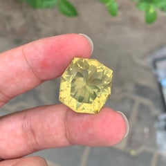 36.05 Carats Loose Lemon Quartz Fancy Cut