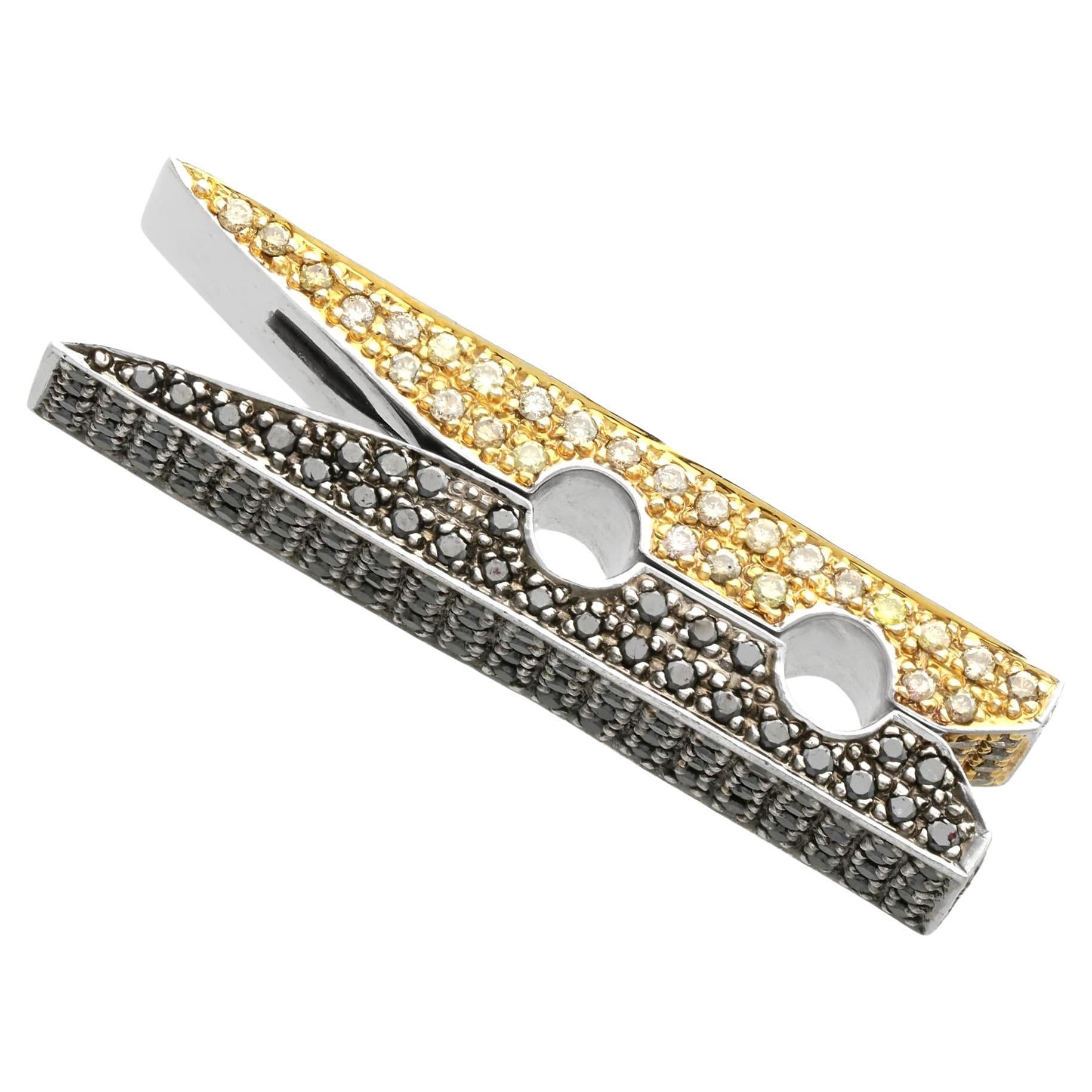 3.60ct Diamond, 9K White Gold and 9K Yellow Gold Peg