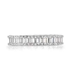 3.60ct Emerald Cut Diamond Eternity Band in 18k White Gold