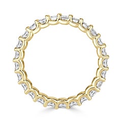 3.60ct Emerald Cut Diamond Eternity Band in 18k Yellow Gold