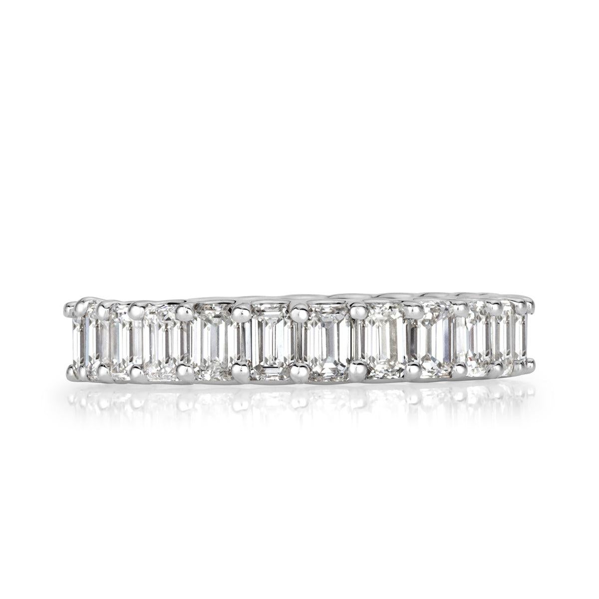 3.60ct Emerald Cut Diamond Eternity Band in Platinum