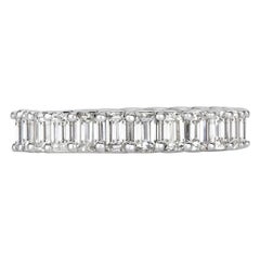 3.60ct Emerald Cut Diamond Eternity Band in Platinum