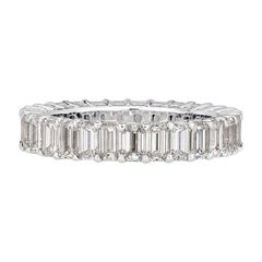 3.60ct Emerald Cut Eternity Band in 18k White Gold