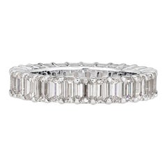 3.60ct Emerald Cut Eternity Band in Platinum