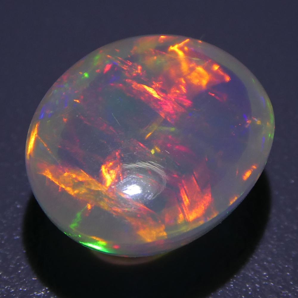 3.60ct Oval Cabochon Crystal Opal For Sale 5