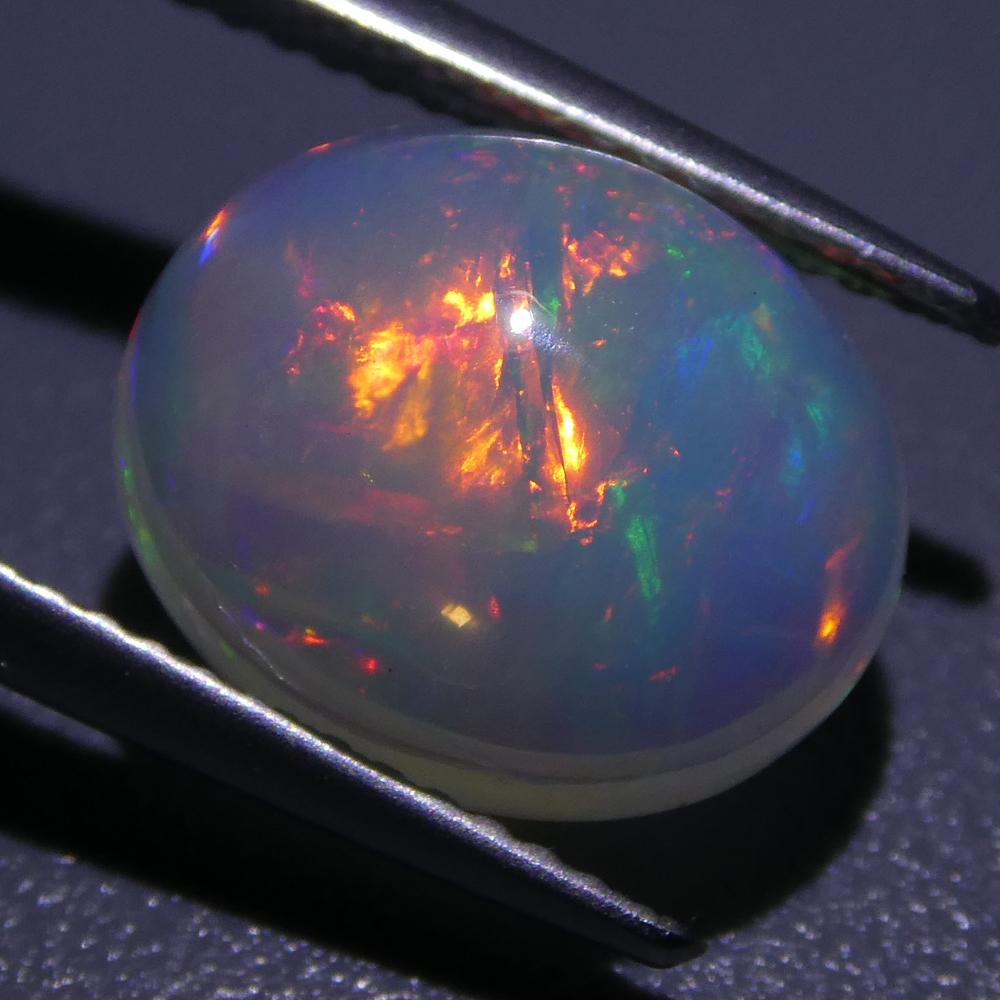 Oval Cut 3.60ct Oval Cabochon Crystal Opal For Sale
