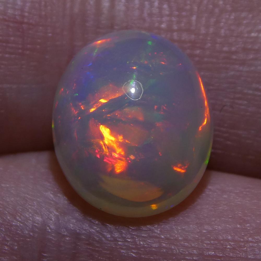 3.60ct Oval Cabochon Crystal Opal For Sale 1