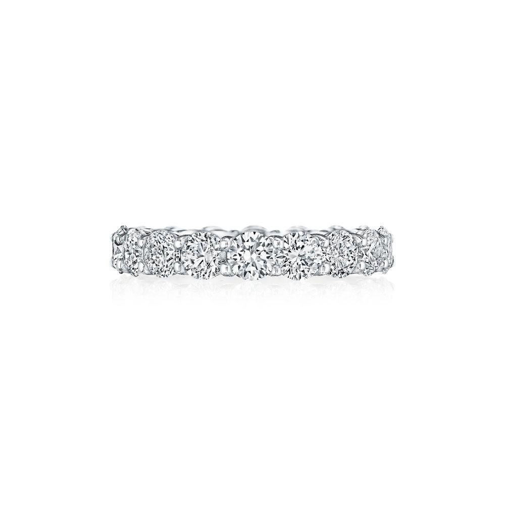 Modern 3.60ct Round Diamond Eternity Band in 18KT Gold For Sale