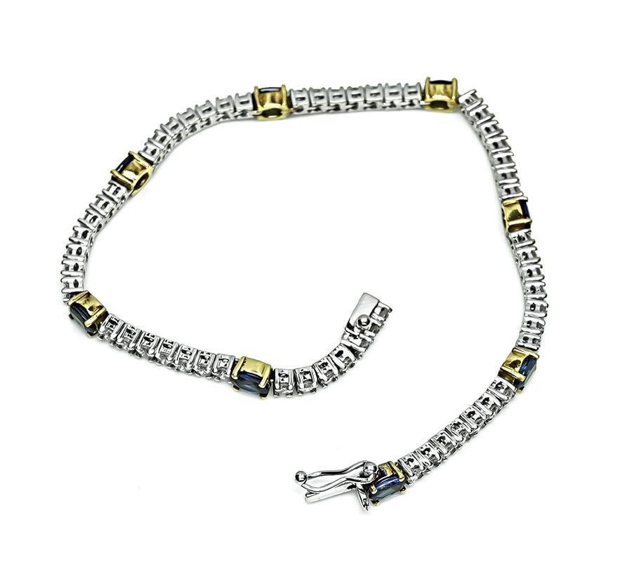 Pulsera Zafiro 3,60ct Diamante 2,20ct en Bueno estado para la venta en New York, NY