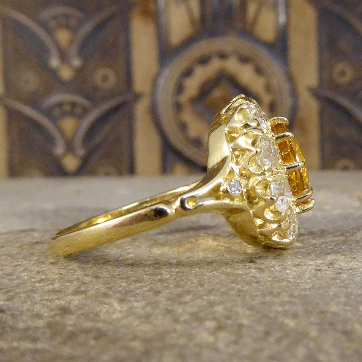 antique yellow sapphire ring