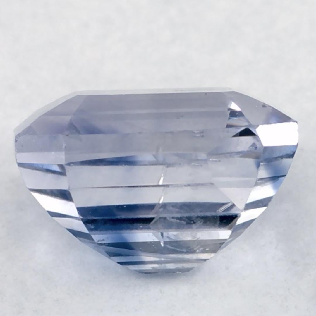 Women's or Men's 3.61 Ct Blue Sapphire Octagon Cut Loose Gemstone For Sale