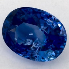 3.61 Karat Blauer Saphir Oval Loser Edelstein